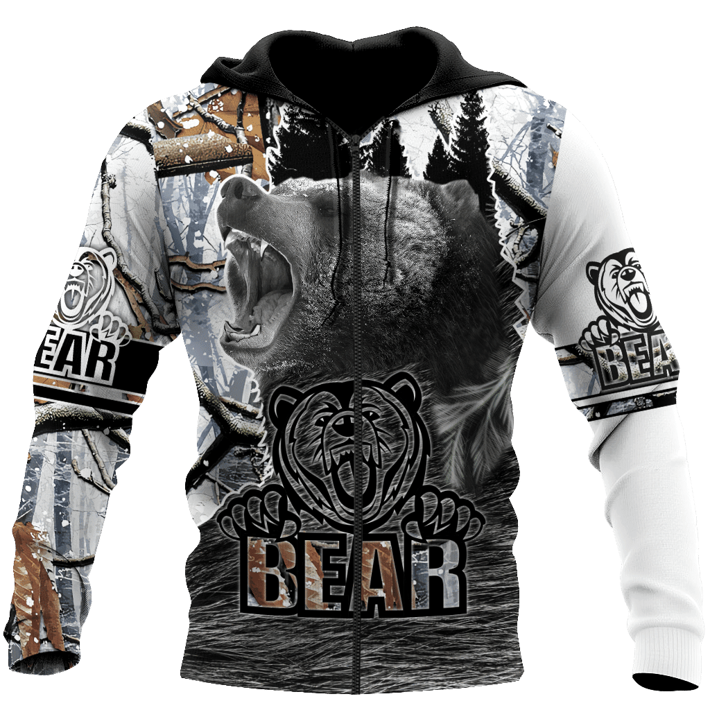 All Over Printed Bear Hoodie MEI-MEI