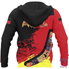 Australia Hoodie Red Black Animals Pattern NNK