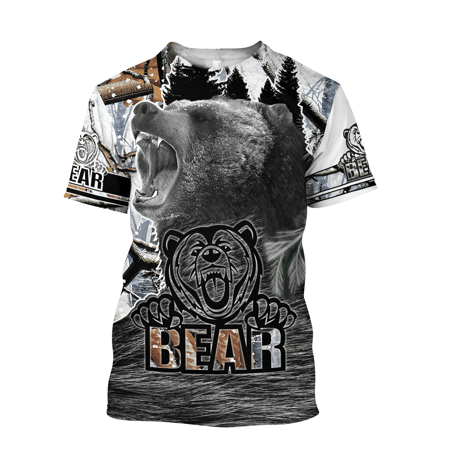 All Over Printed Bear Hoodie MEI-MEI