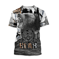 All Over Printed Bear Hoodie MEI-MEI