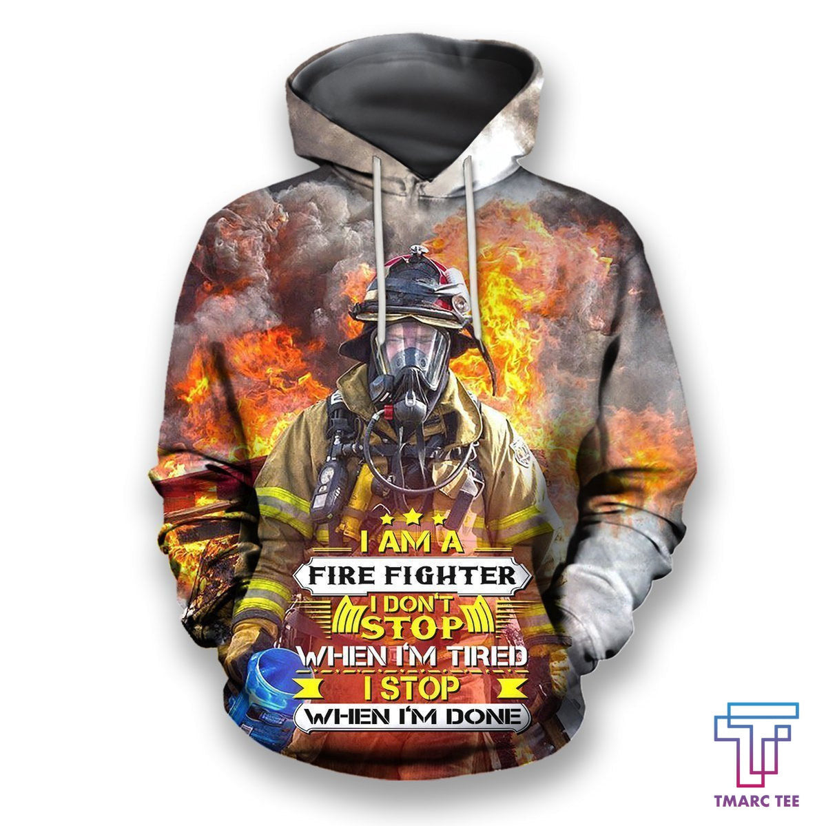 All Over Printed fire fighter hoodie