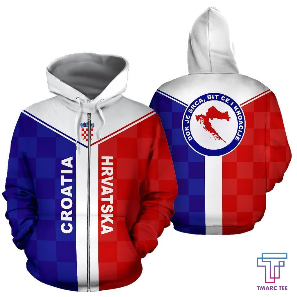 Croatia Rising Pullover Hoodie A