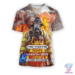 All Over Printed fire fighter hoodie