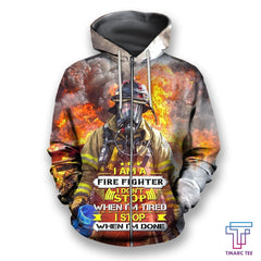 All Over Printed fire fighter hoodie