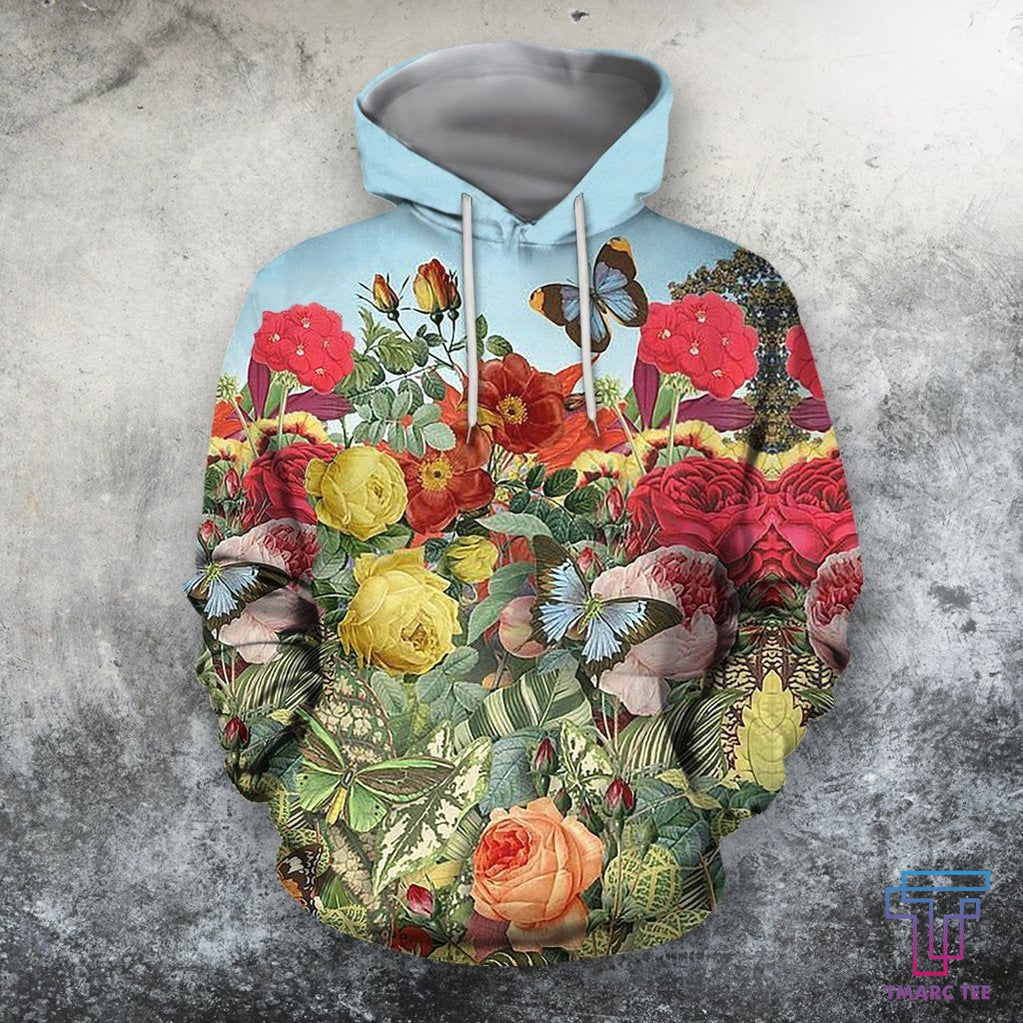 All Over Printing Butterfly Garden Hoodie