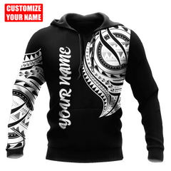 Amazing Polynesian Pattern Unisex Hoodie Personalized Name