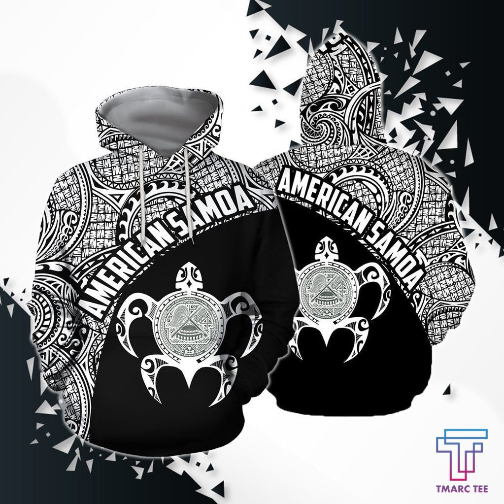 American Samoa Hoodie - White H