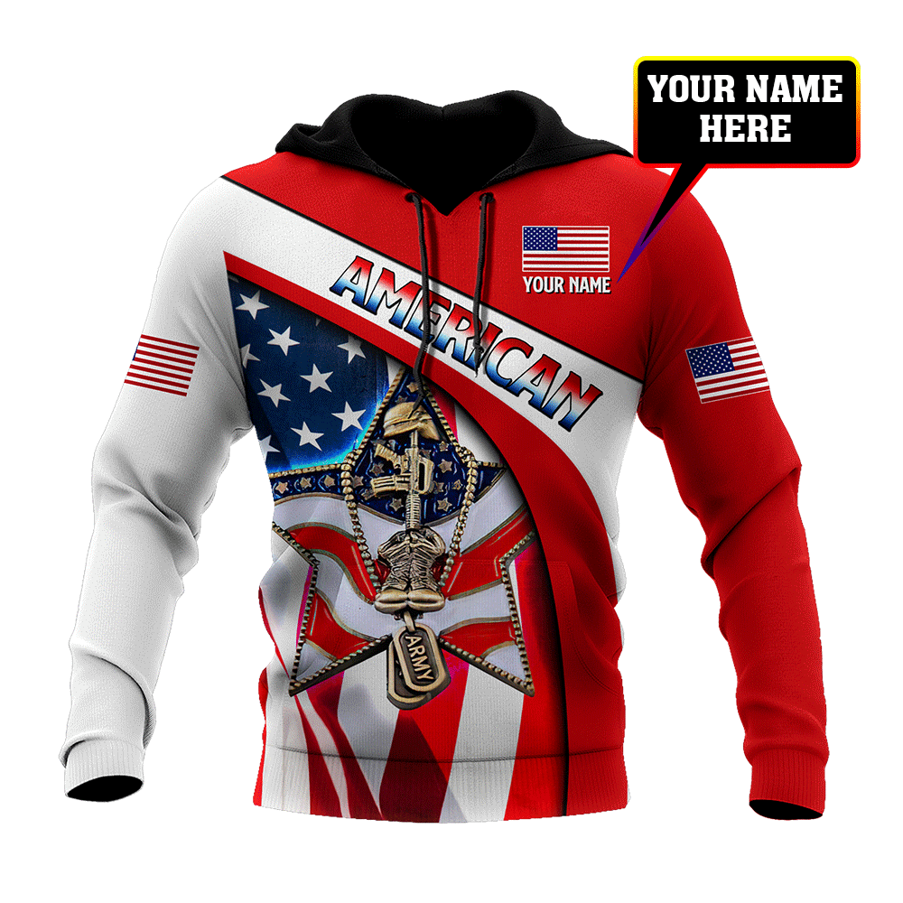 American Army Personalize D All Over Hoodie