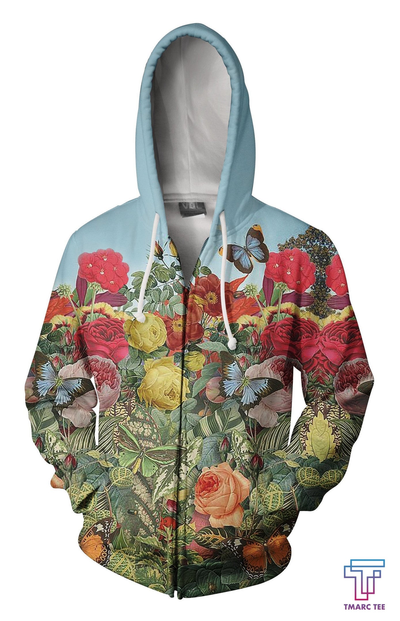 All Over Printing Butterfly Garden Hoodie