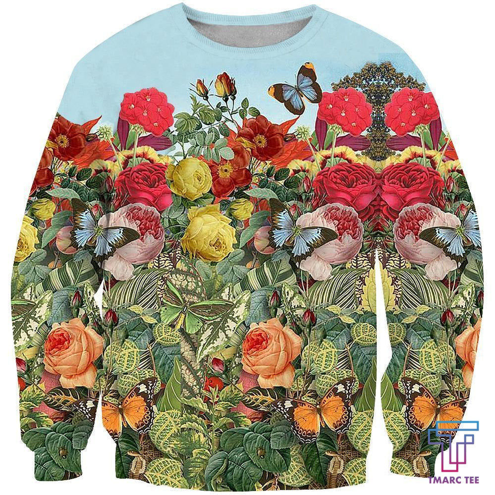 All Over Printing Butterfly Garden Hoodie