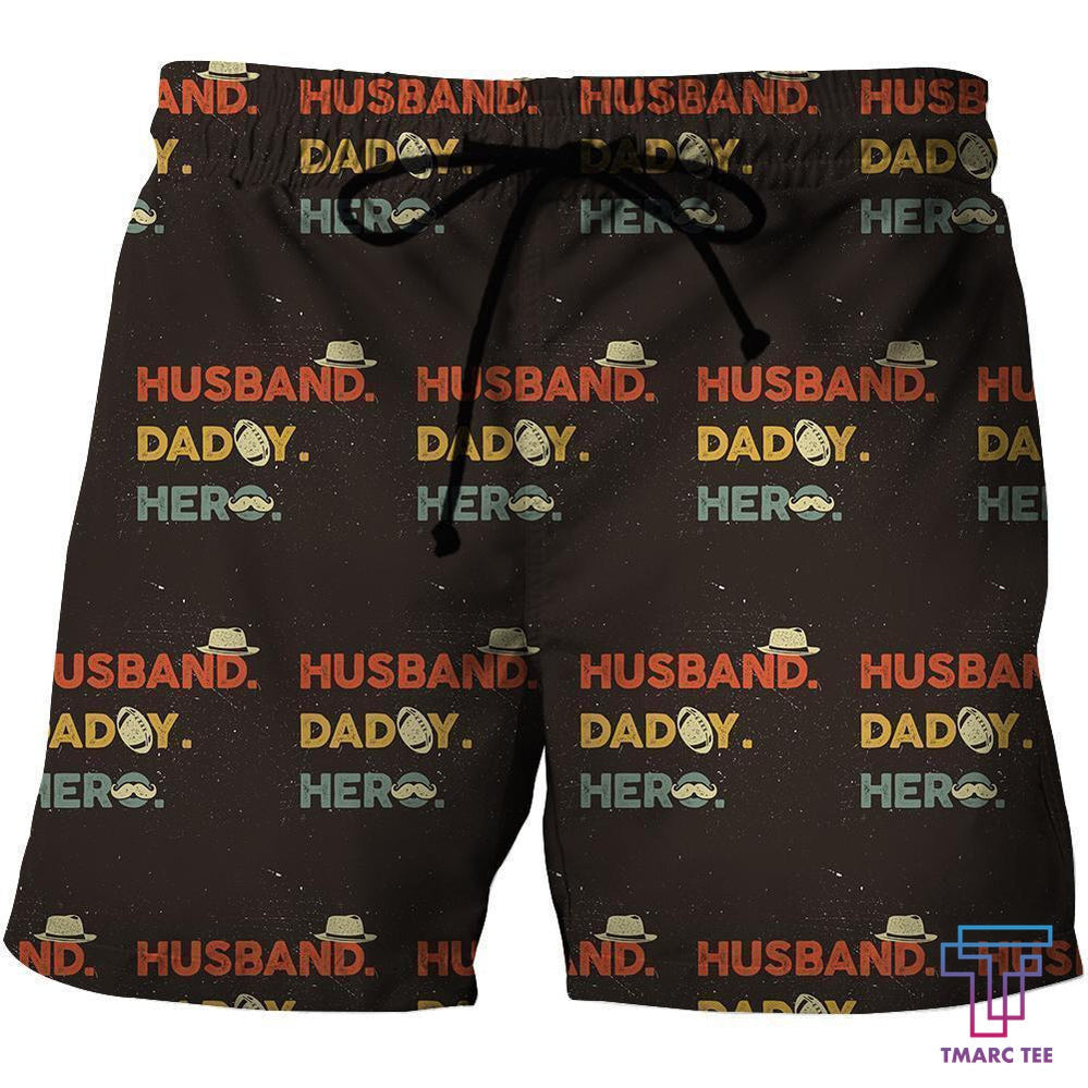 D All Over Husband daddy Hero Hoodie