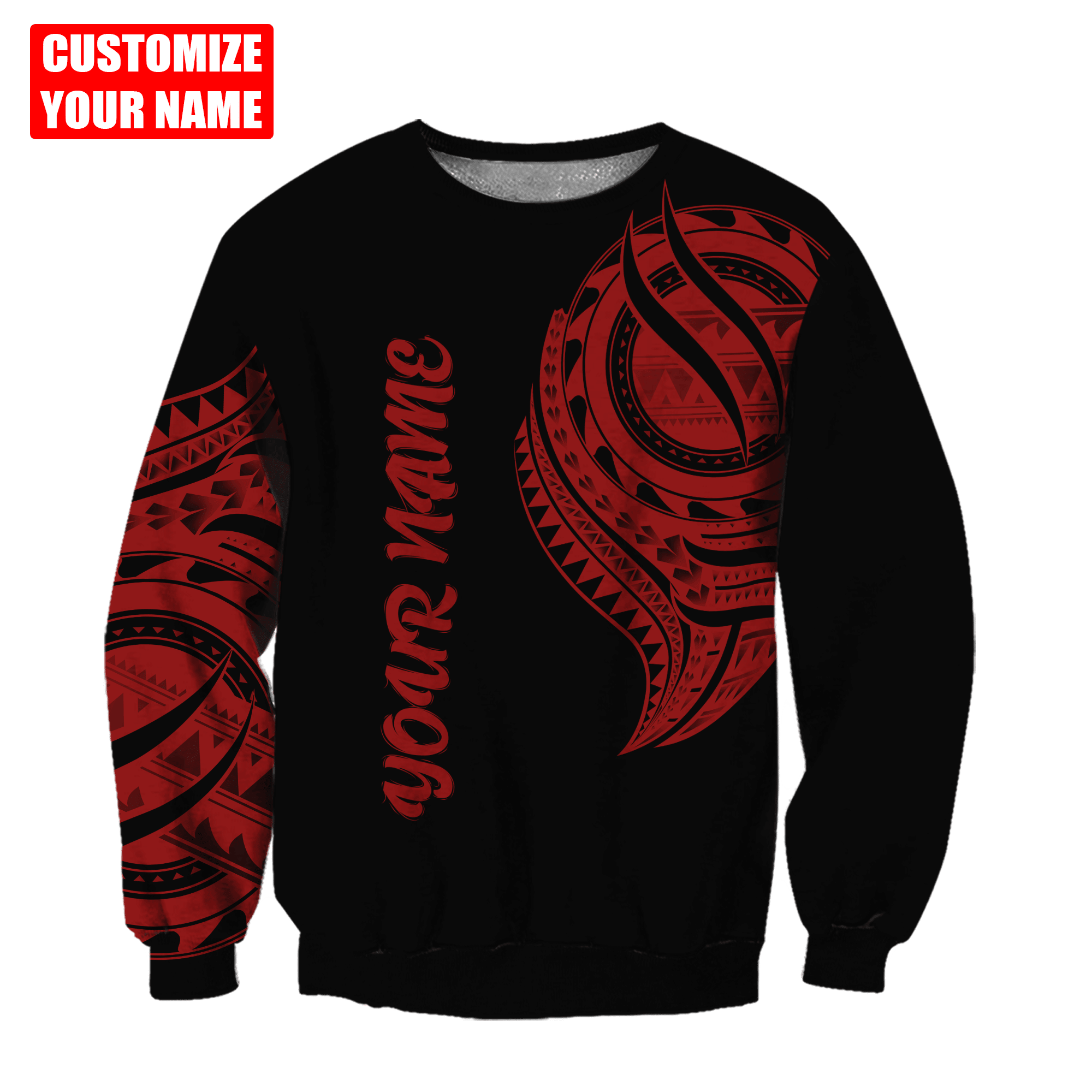 Amazing Polynesian Pattern Unisex Hoodie Personalized Name