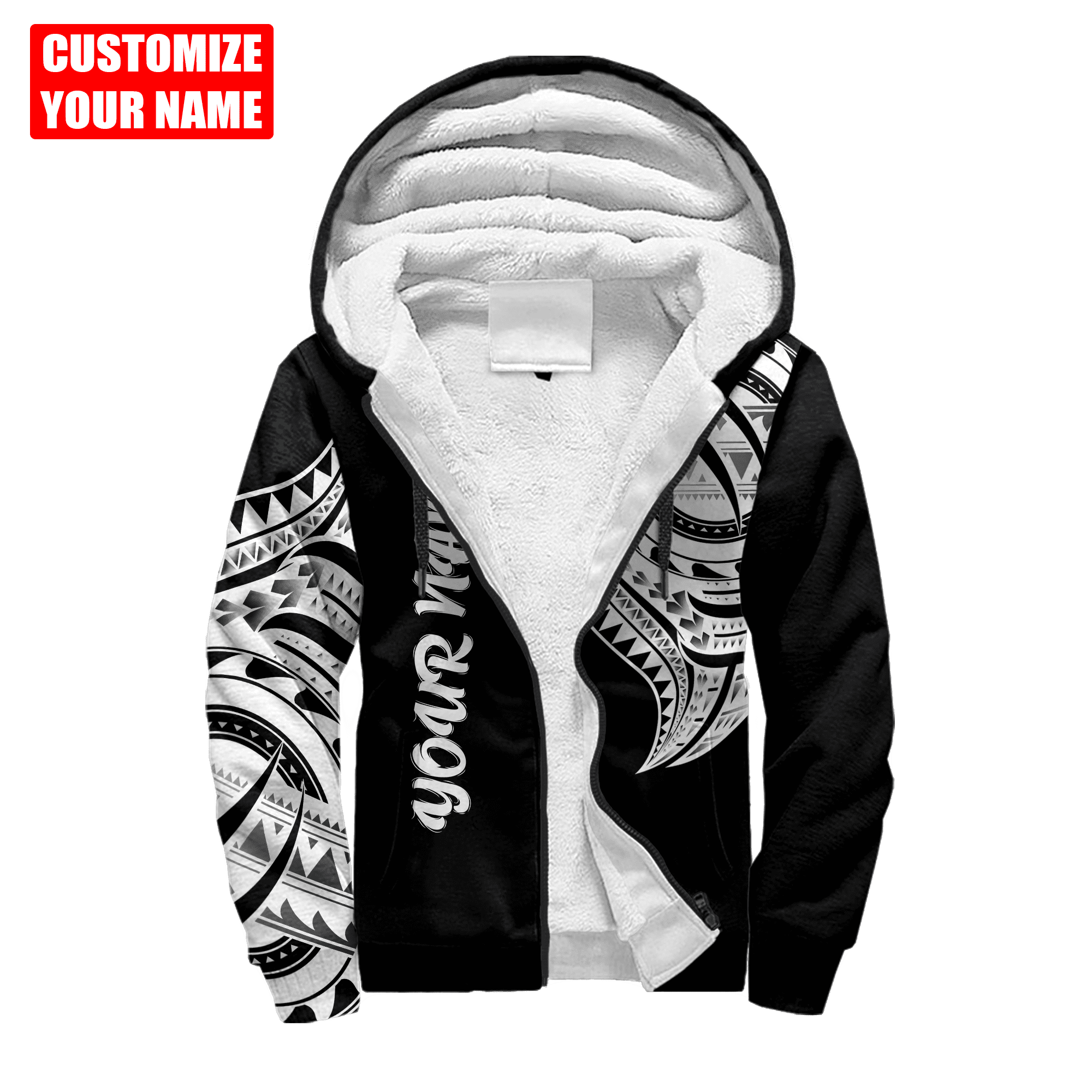 Amazing Polynesian Pattern Unisex Hoodie Personalized Name