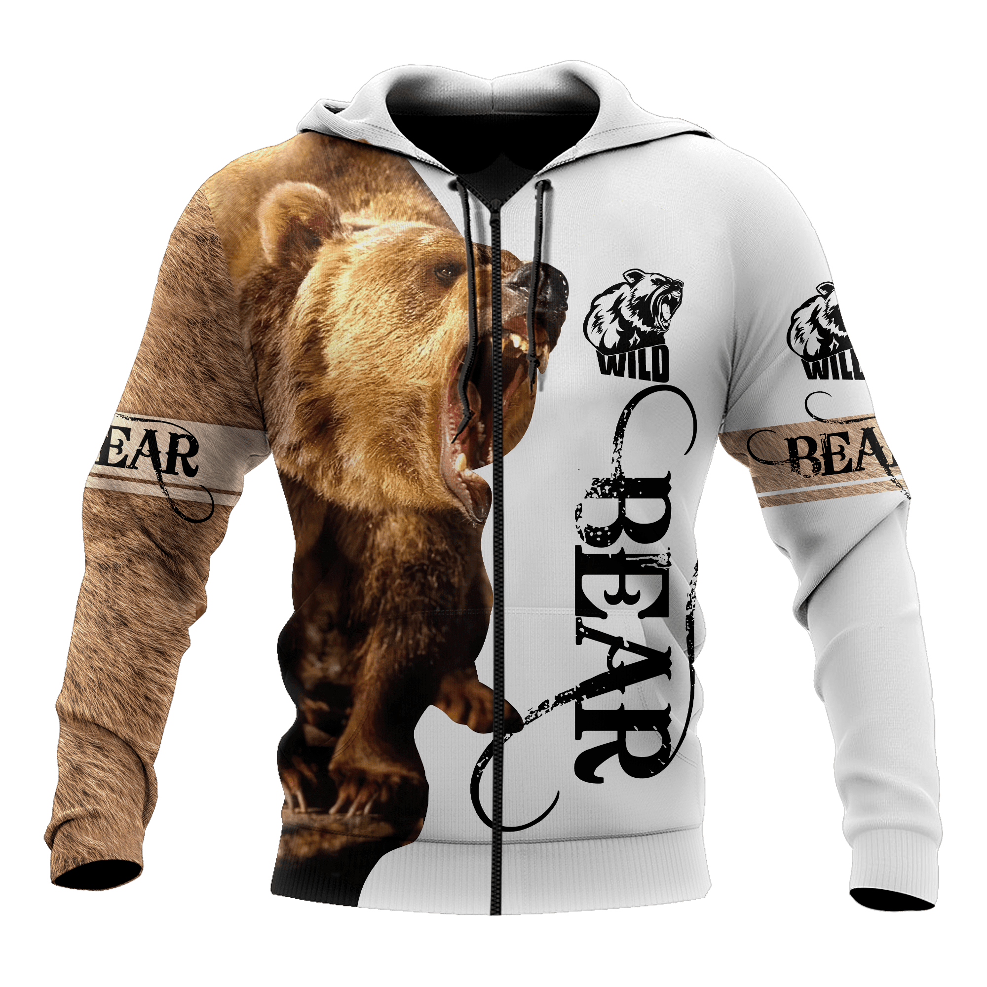 All Over Printed Bear Hoodie MEI-MEI