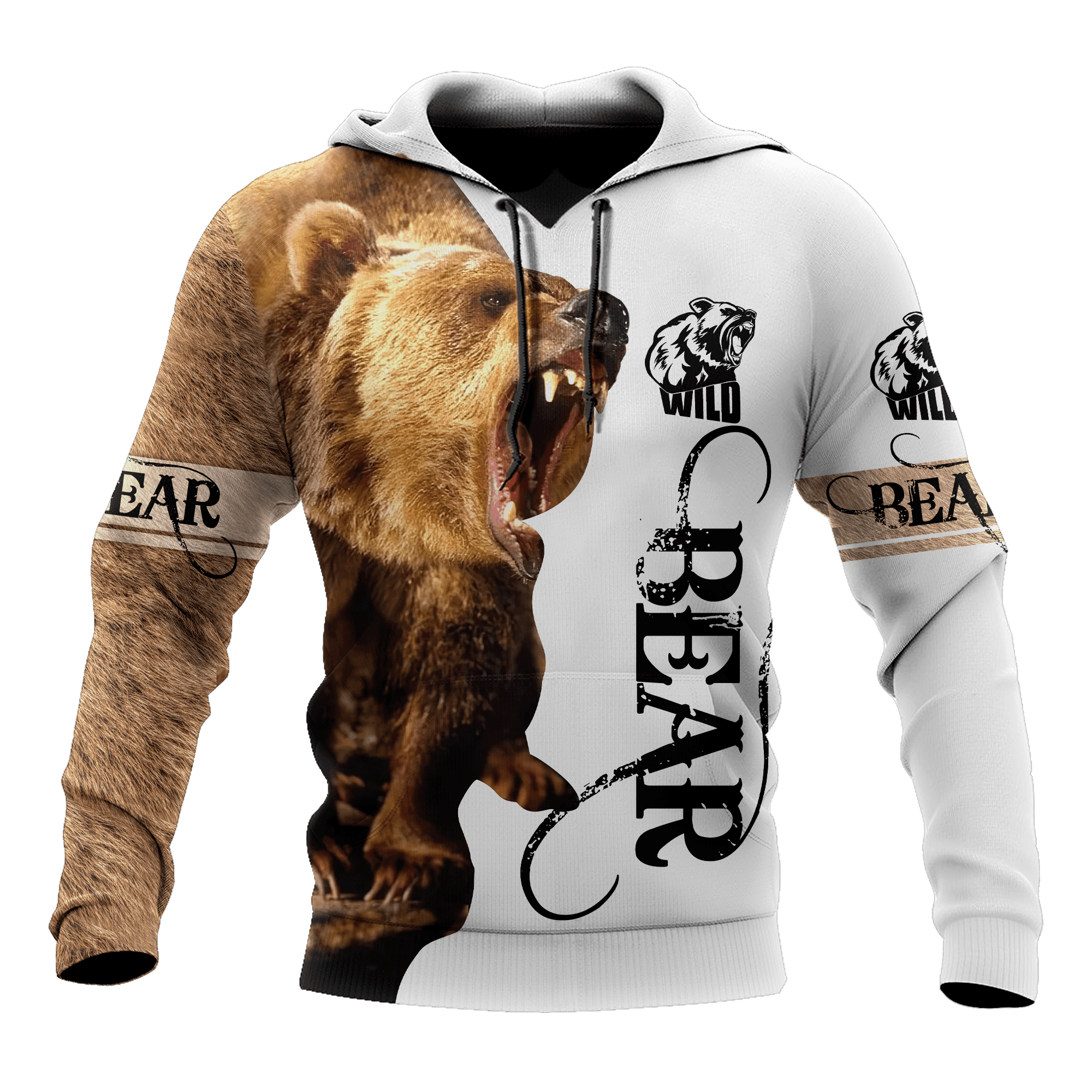 All Over Printed Bear Hoodie MEI-MEI