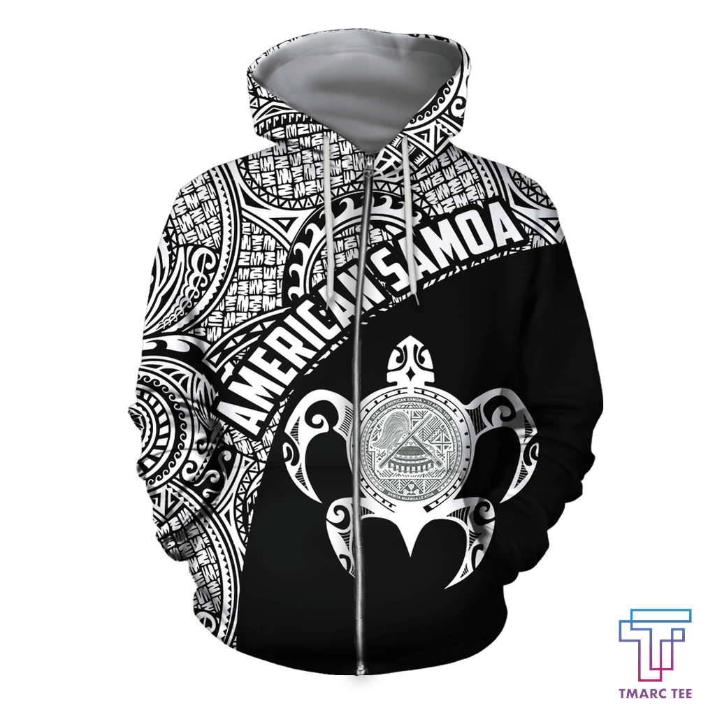 American Samoa Hoodie - White H