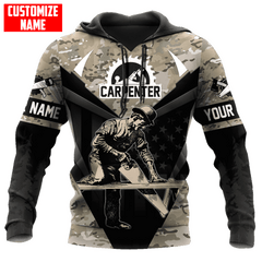 Personalized Name Carpenter Camo Hoodie