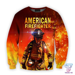 All over printed firefighter hoodie