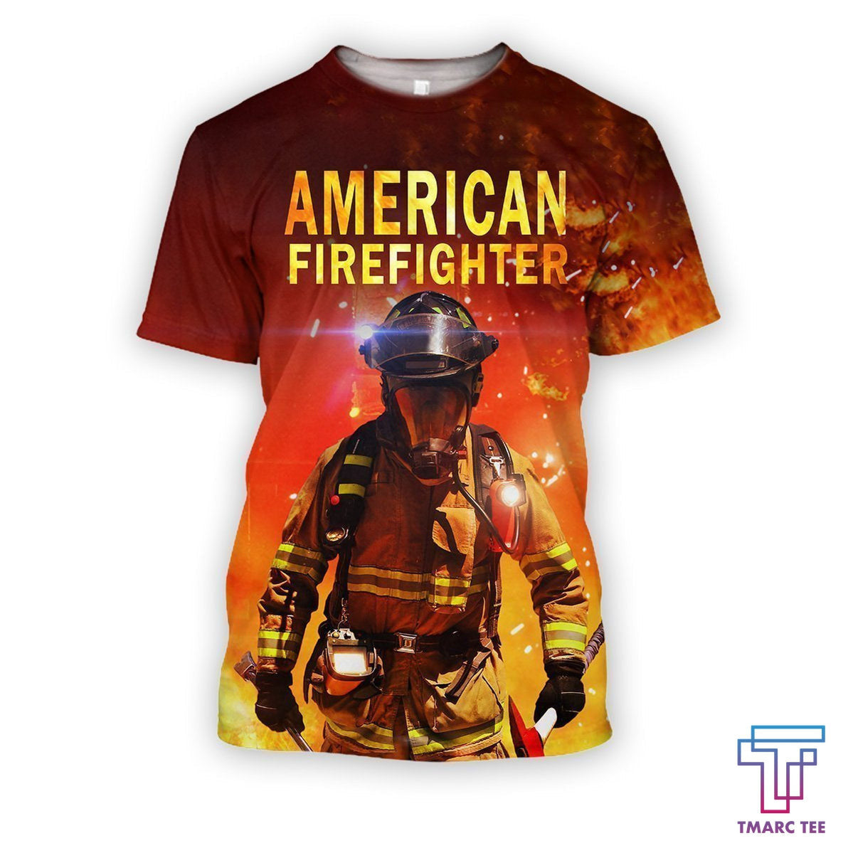 All over printed firefighter hoodie