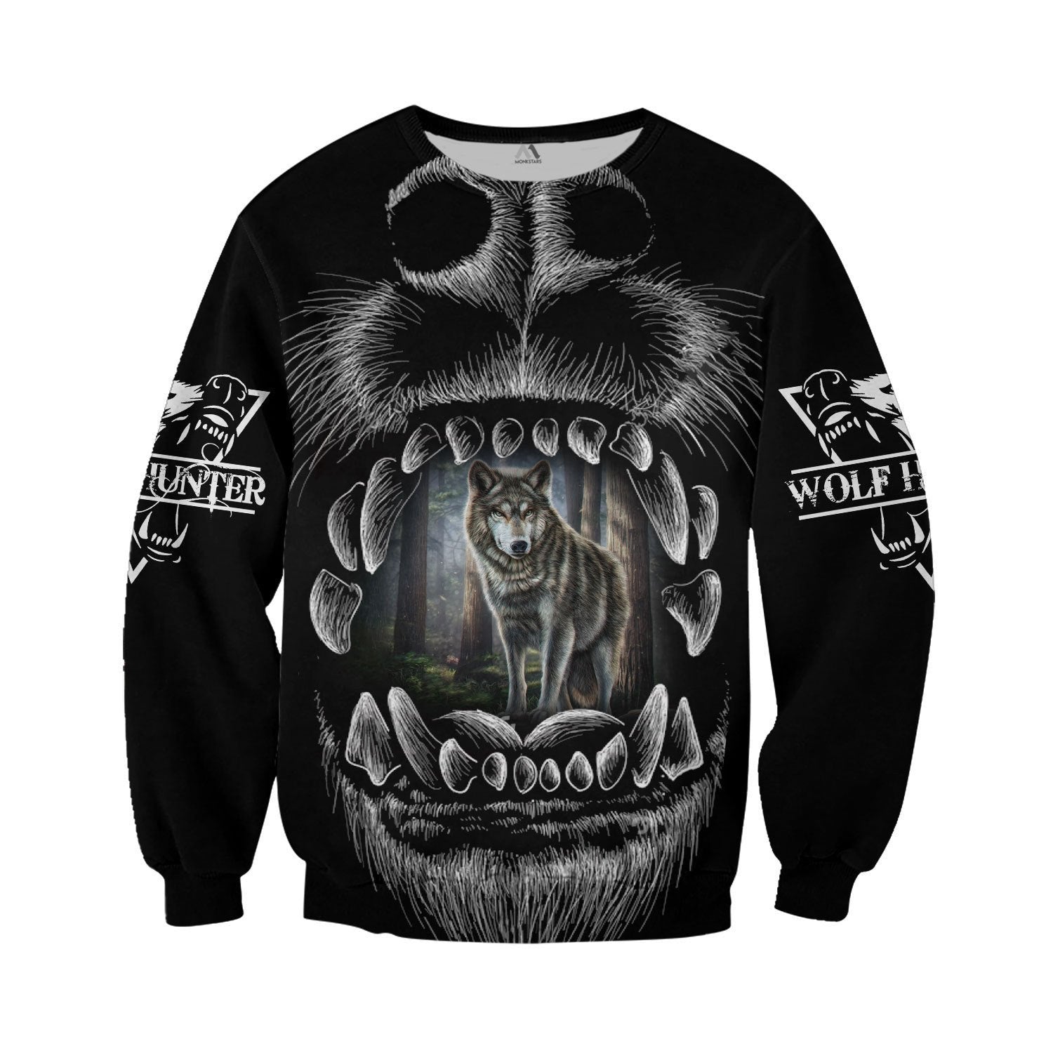 All Over Printed Wolf Hoodie MEI-MEI