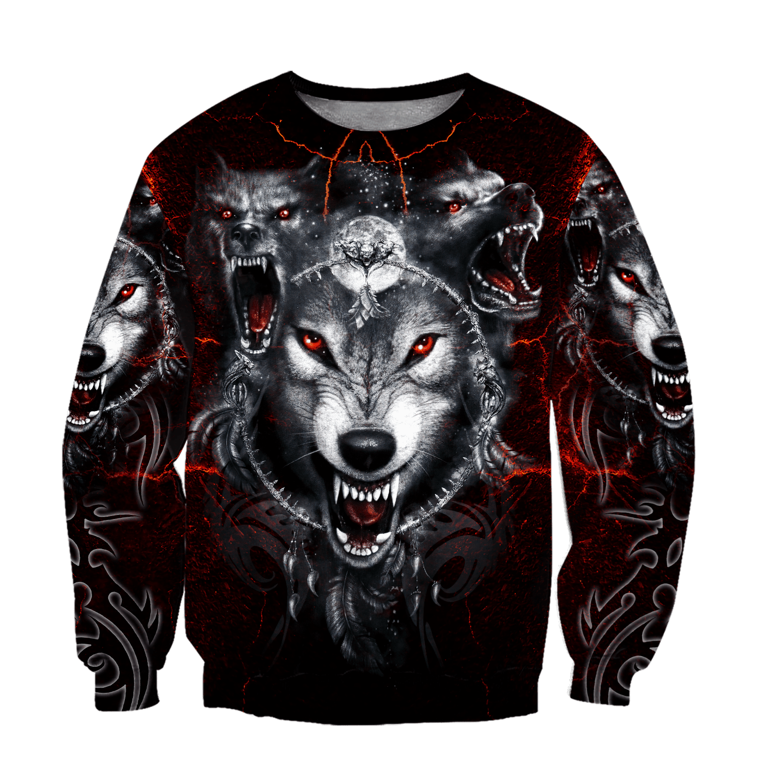 All Over Printed Wolf Hoodie MEI-MEI