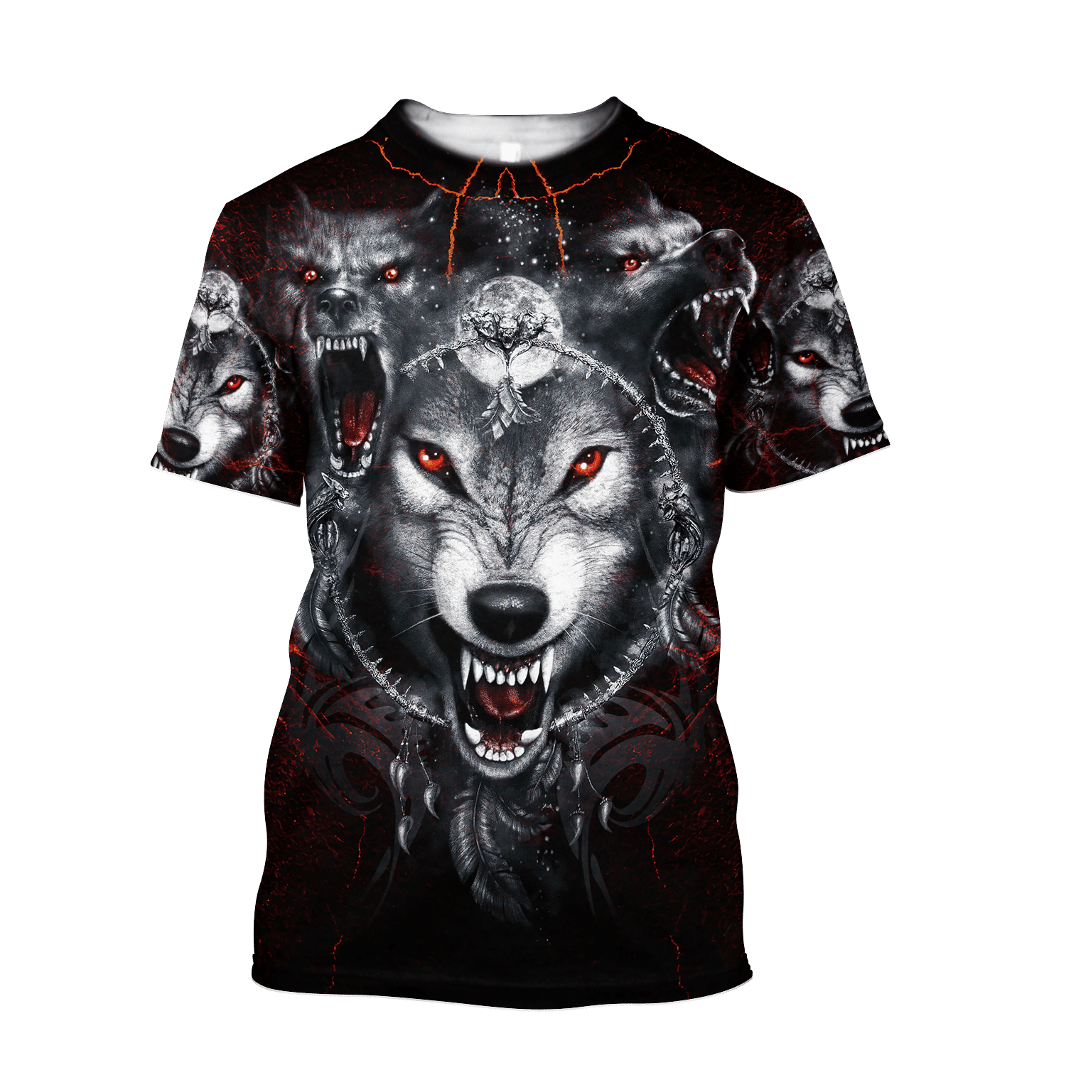 All Over Printed Wolf Hoodie MEI-MEI