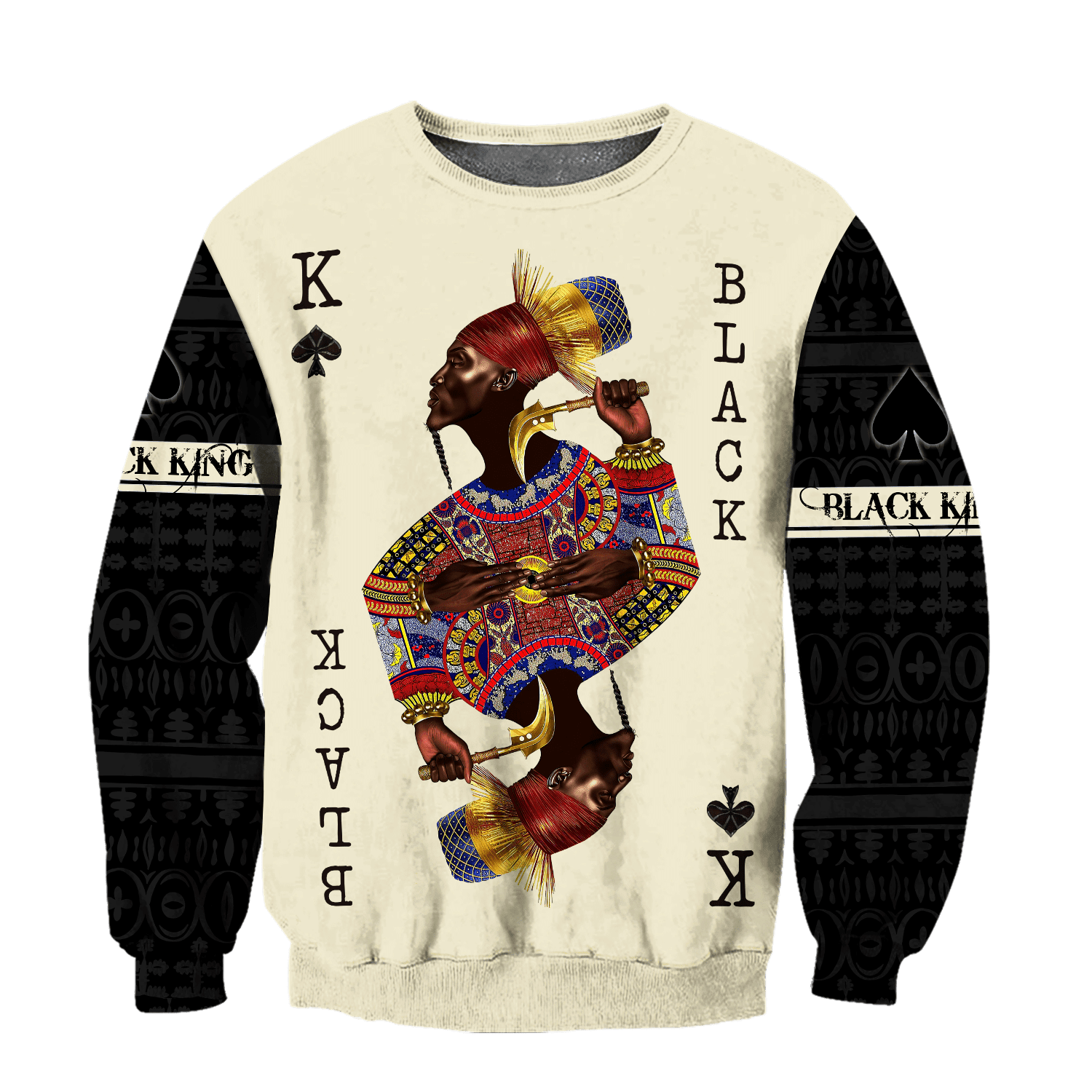 African Culture Black King Unisex Hoodie ML