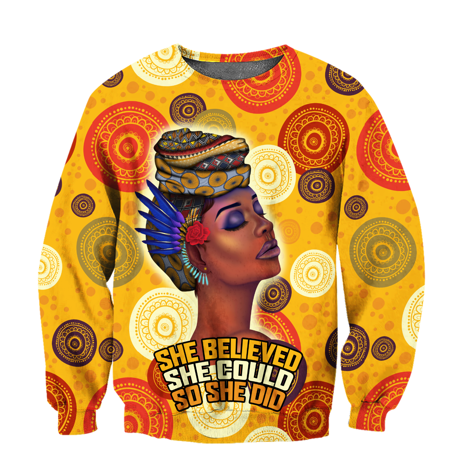 African She Believed Unisex Deluxe Hoodie ML