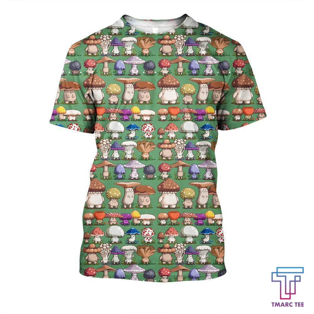 All Over Print Cartoon Mushroom Hoodie