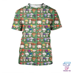 All Over Print Cartoon Mushroom Hoodie