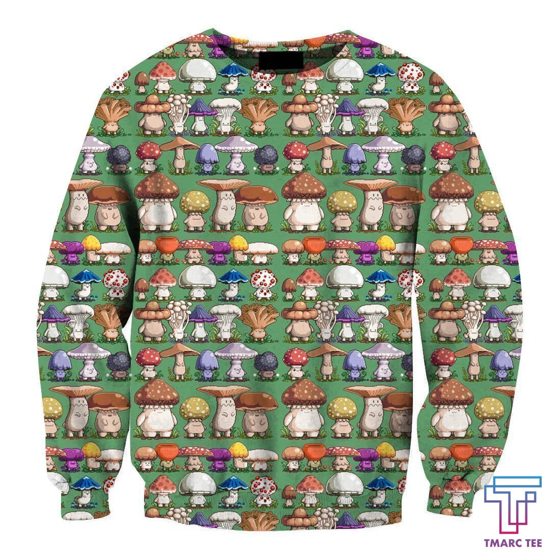 All Over Print Cartoon Mushroom Hoodie