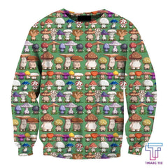 All Over Print Cartoon Mushroom Hoodie