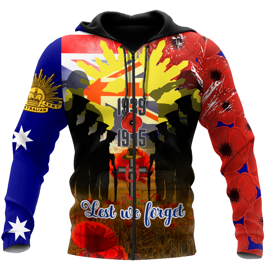 Premium Unisex Hoodie Remember Anzac Day