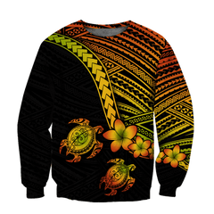 Polynesian Habiscus Turtle Hawaii D Unisex Hoodie