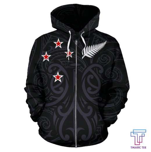 New Zealand - Maori Mask Allover Zip Hoodie A