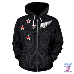 New Zealand - Maori Mask Allover Zip Hoodie A