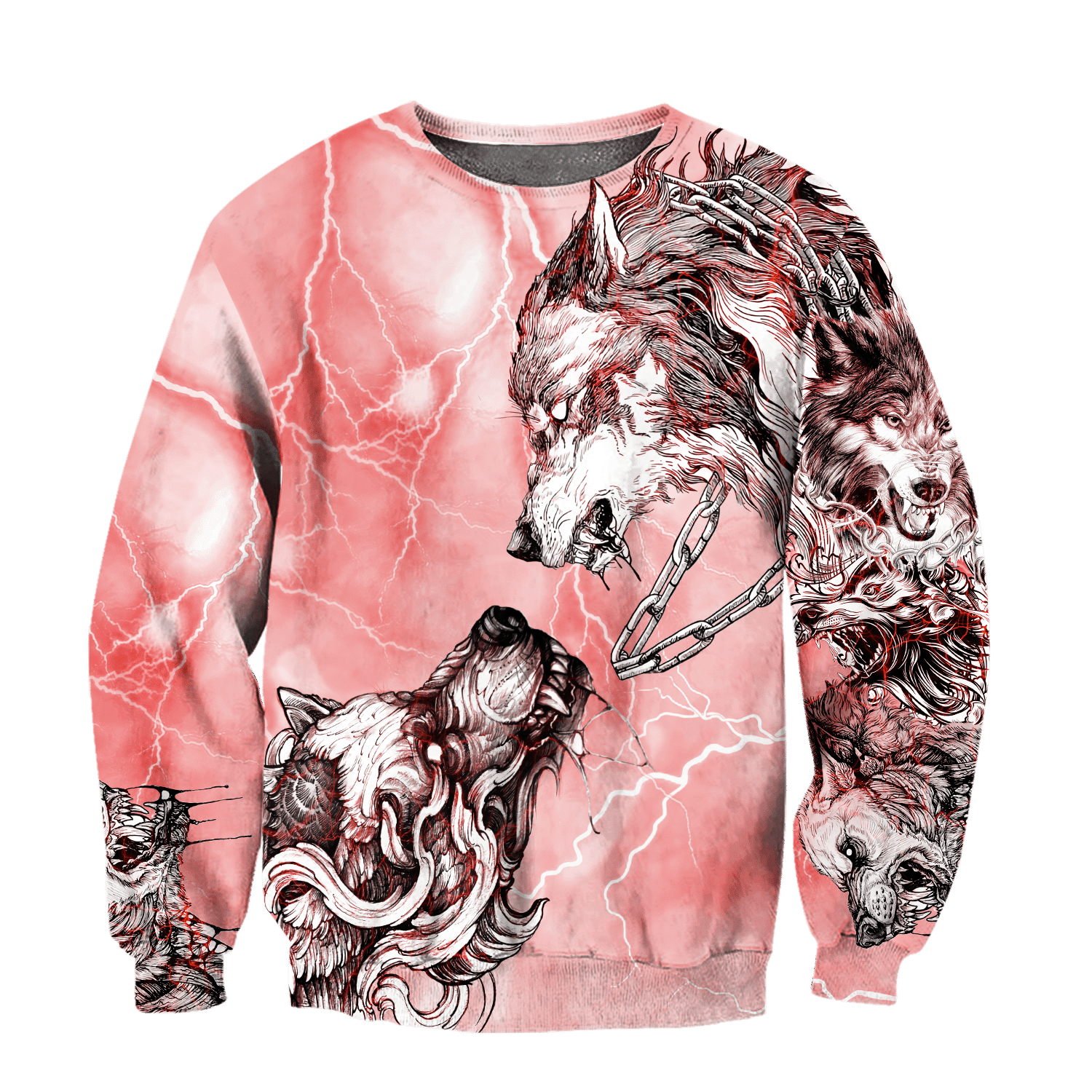 Tattoo Red Wolf Hoodie For Men and Women DAST