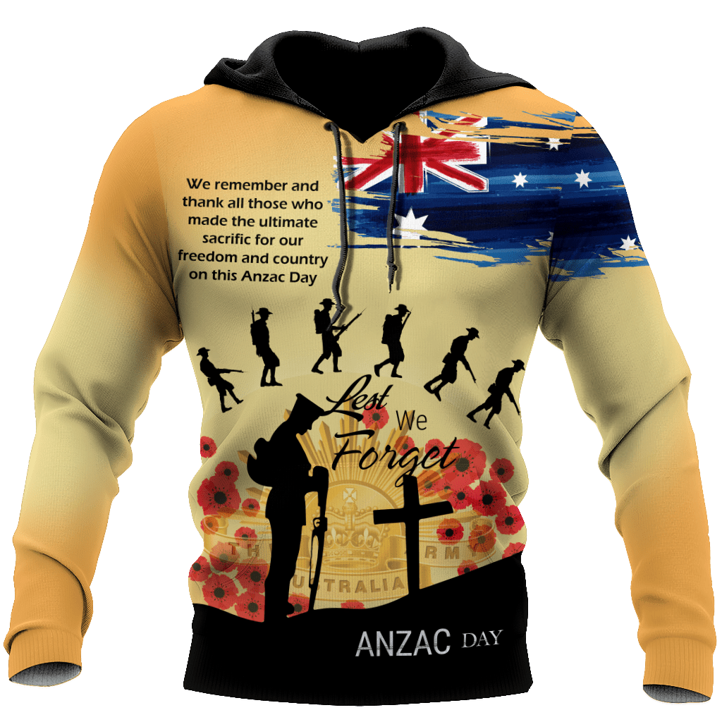 Premium Unisex Hoodie Remember Anzac Day