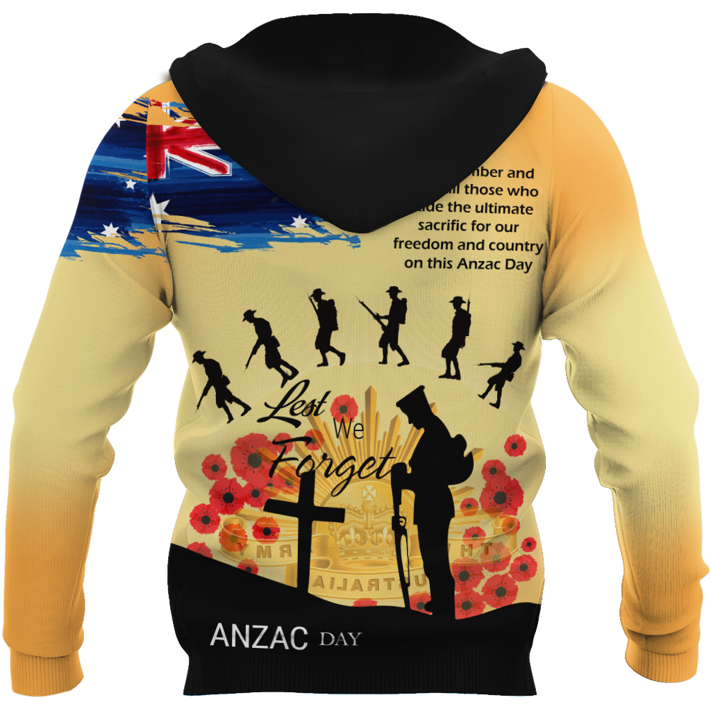 Premium Unisex Hoodie Remember Anzac Day