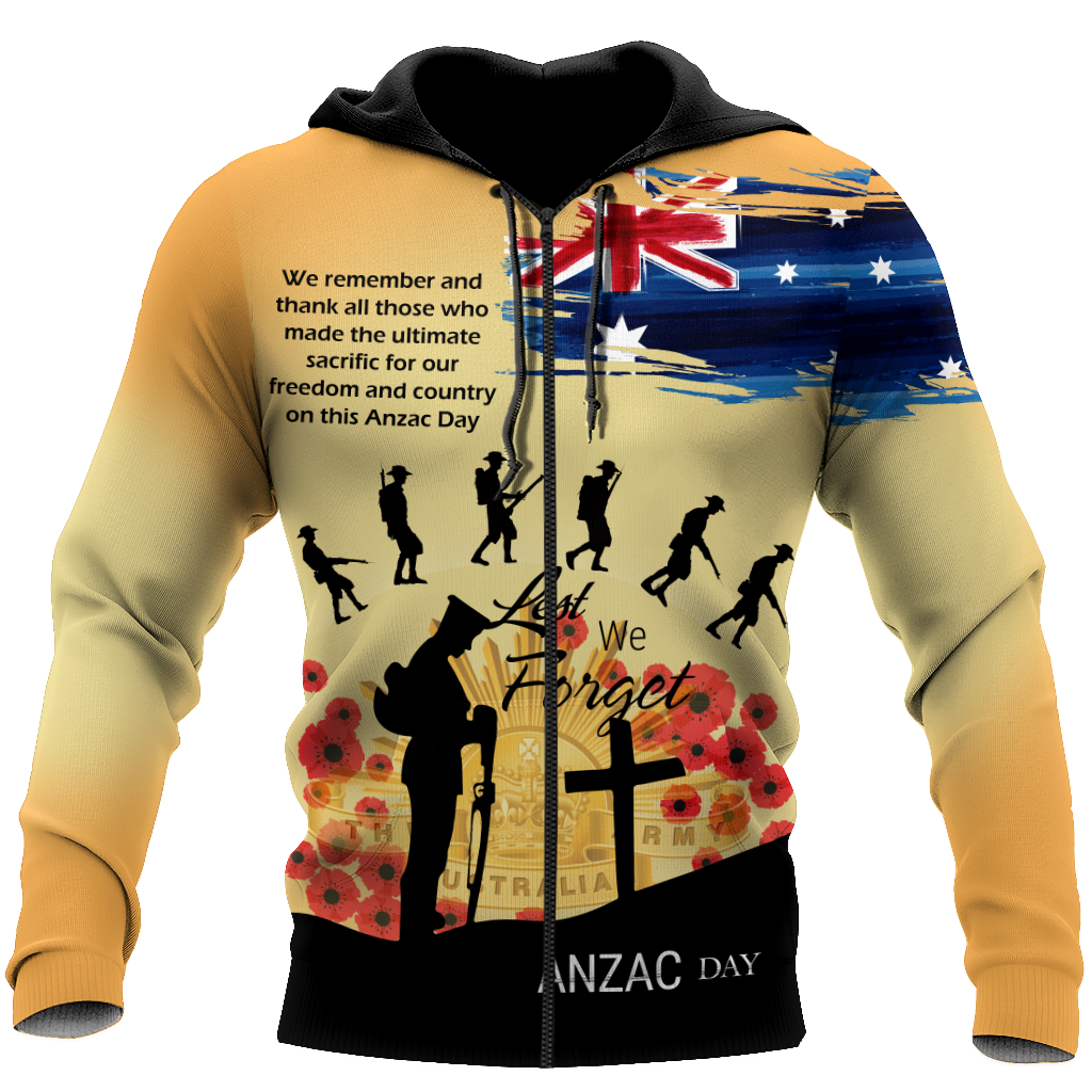 Premium Unisex Hoodie Remember Anzac Day