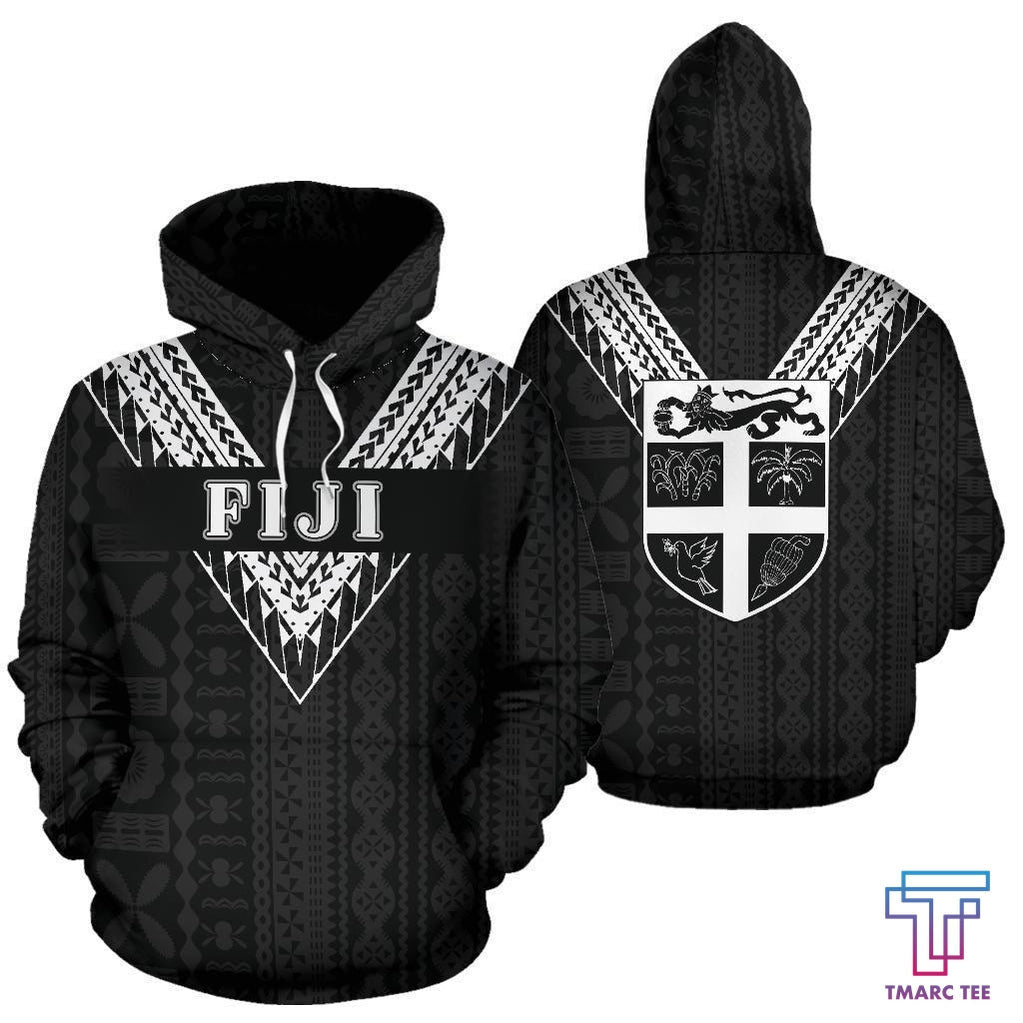 Fiji All Over Zip-Up Hoodie - White Sailor Style - BN