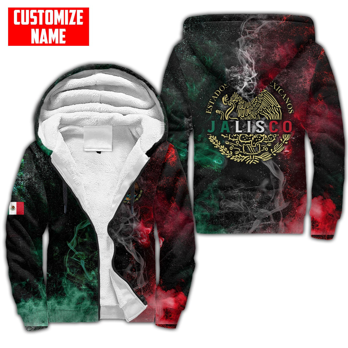 Personalized Mexico All D Over Printed Unisex Hoodie