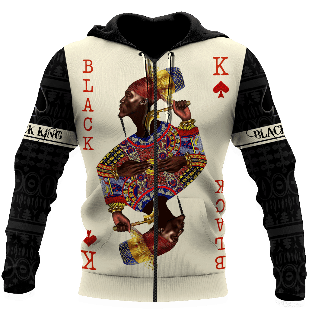 African Culture Black King Unisex Hoodie ML