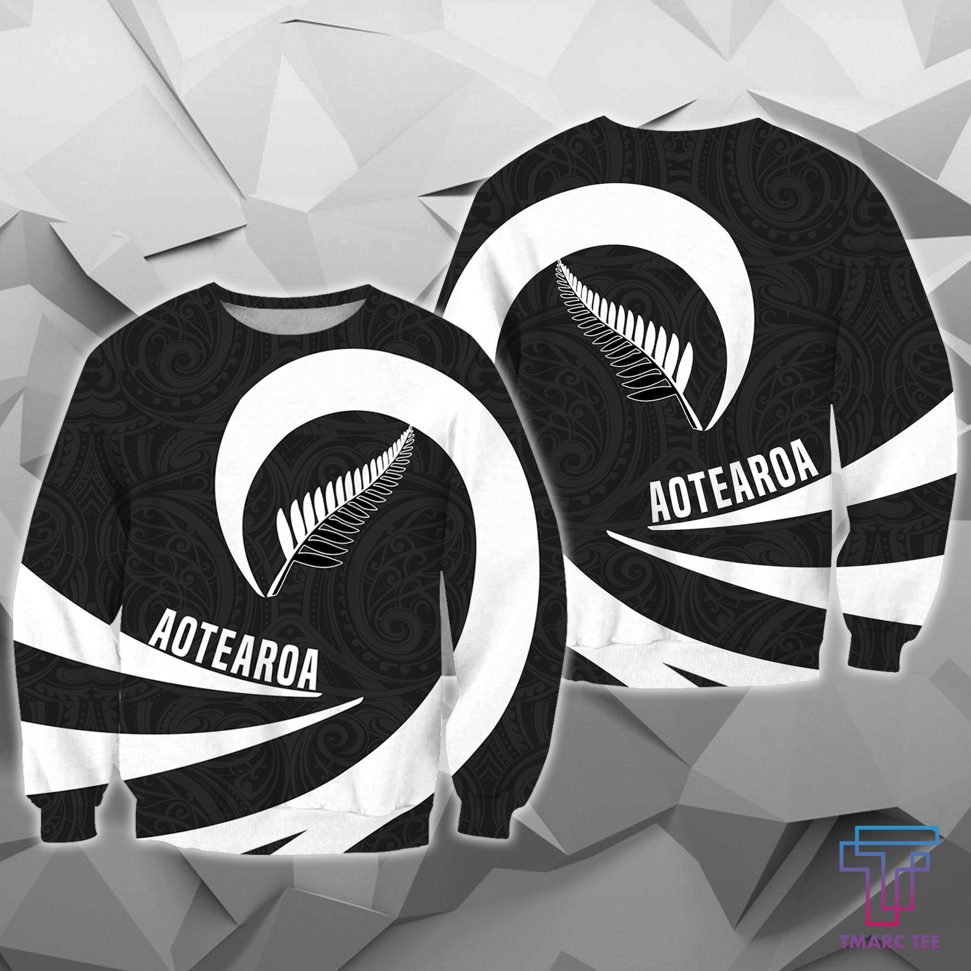 Aotearoa Hoodie Silver Fern Roll Into My Heart Zip-Up TH