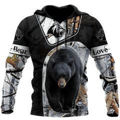 All Over Printed Bear Hoodie MEI-MEI