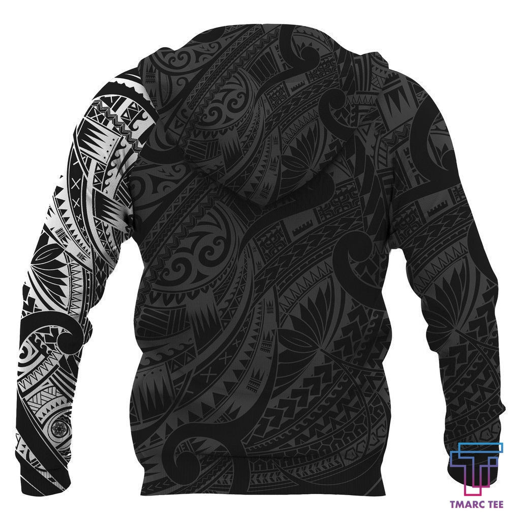 Maori Tattoo Style All Over Hoodie White Version NVD