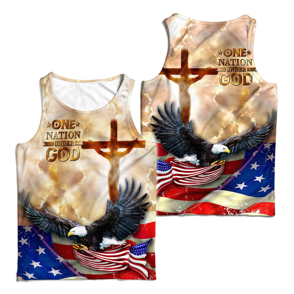 4th Of July One Nation Under God Independence Day 3D All Over Printed Shirts