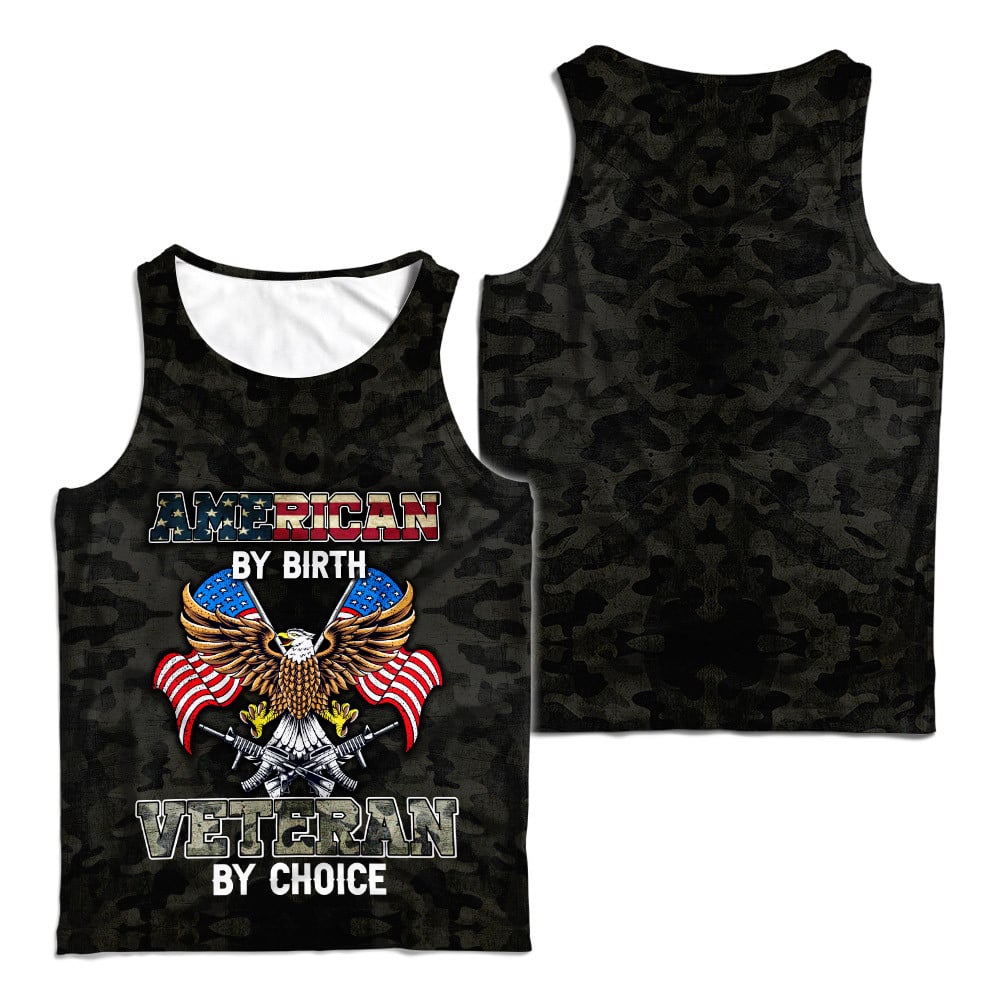 American By Birth Veteran By Choice Independence Day 3D All Over Printed Shirts