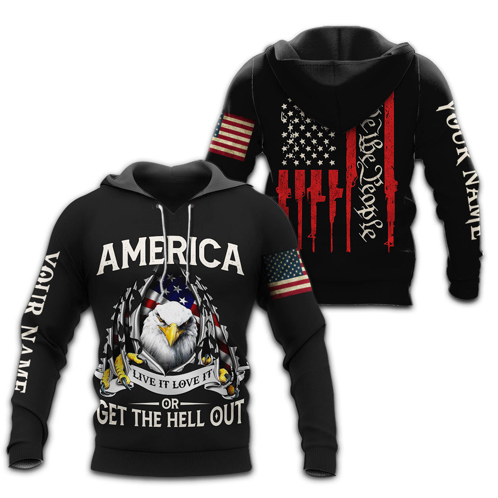 America Live It Love It or Get the Hell Out Patriotic Independence Day 3D All Over Printed Shirts