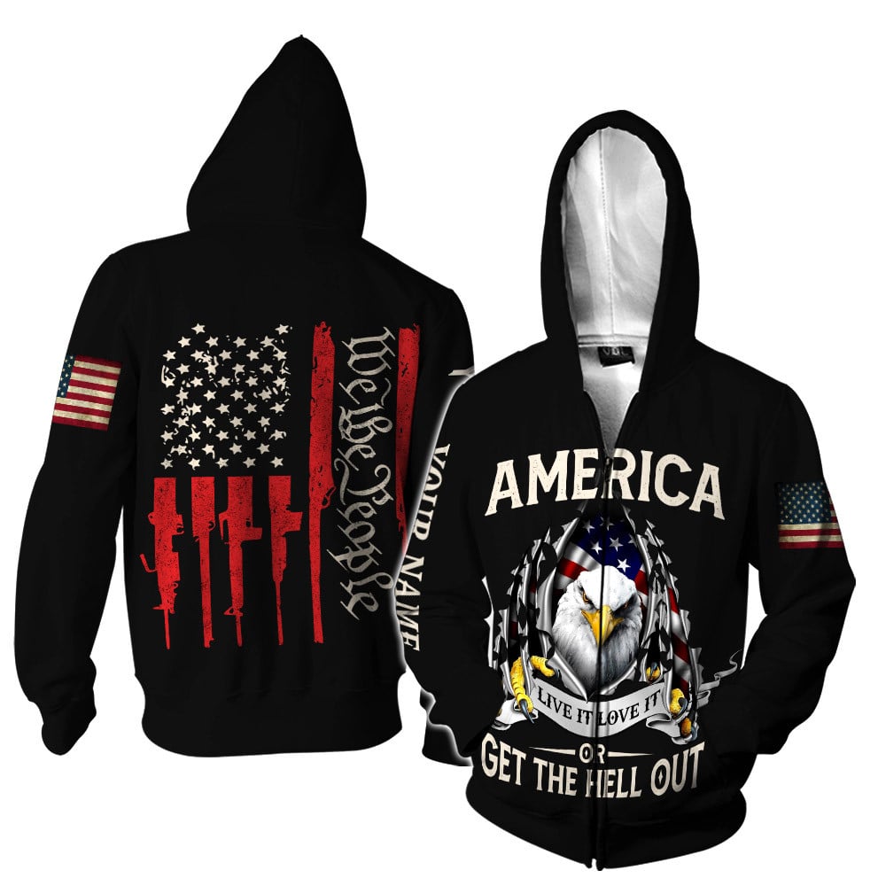 America Live It Love It or Get the Hell Out Patriotic Independence Day 3D All Over Printed Shirts